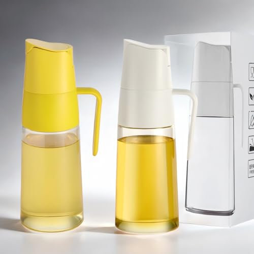 Moreau Ölflasche, Olivenöl Flasche 2 Set, Ölflasche mit Ausgießer, Öl Flasche mit Rutschfestem Griff - zum Kochen, Grillen, für Salate