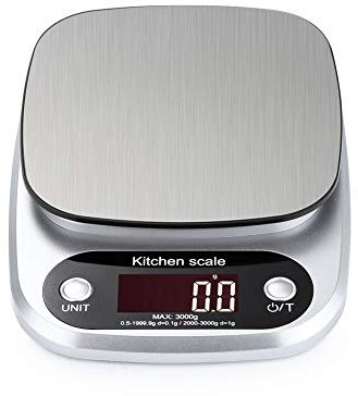 Balance de cuisine, balance électronique numérique domestique en acier inoxydable, balance alimentaire de haute précision 5kg 10kg, adaptée à la cuisine (10kg/1g)