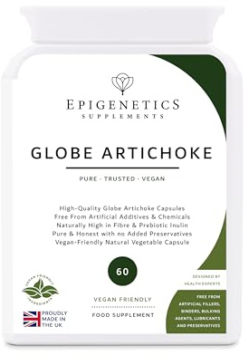 Globe Artichoke | High Strength 395mg Globe Artichoke | Nutrient Rich | 60 Vegan Capsules UK Made | 1 Capsule Daily (2 Month Supply)