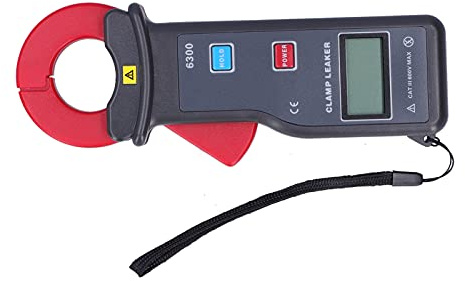 ETCR 6300 Pince Multimètre Testeur de Courant, Pince Multimètre de Courant de Fuite à Pince Haute Précision 0 MA-60 A Taille de Pince 25 Mm × 30 Mm avec Ligne de Communication USB
