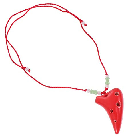 JOINPAYA Alto Mini Ocarina Aus Dolomit Für Anfänger Traditionelles Langlebiges Musikinstrument in Rot Einfach Zu Lernen Für Musikalischen Entwicklung