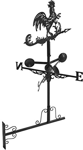 Girouette Girouette, Marque de Direction Exquise, Marque de Direction de Pelouse, Girouette en Fer forgé pour Cour pour Décoration Extérieure (coq) (Coq)