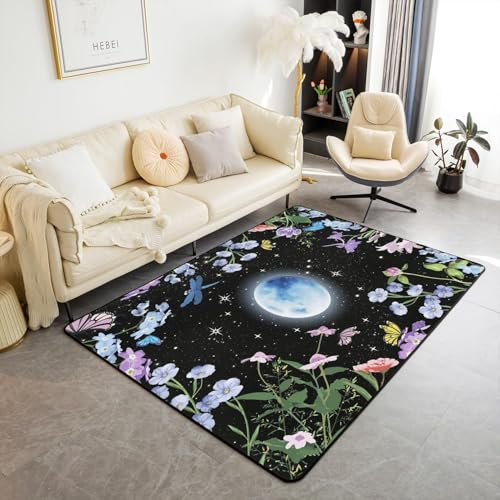 Tierischer Schmetterling Teppich Kinderteppich Wohnzimmerteppich Schlafzimmerteppich 3D-Gedruckter Superweicher Flanellteppich 90 X 150 cm - Polyester-Soft-Touch,Leicht Zu Reinigen -526263151439