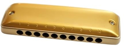Goldene Aluminiumkamm-Mundharmonika Heller Klang Hervorragende Biegsamkeit Stromlinienförmig Angenehm Zu Halten(Ab)