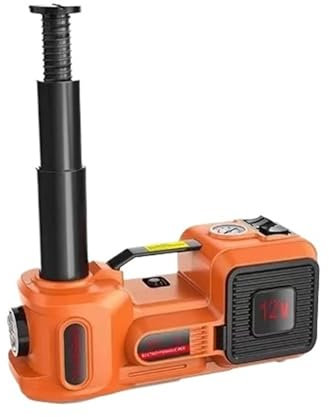MNEVZX Getriebeheber wagenheber Auto 5 Tonnen hydraulischer Wagenheber für Elektroautos mit Reifenfüllpumpe und LED-Taschenlampe, 3-in-1-Hebeheber(155mm-450mm)