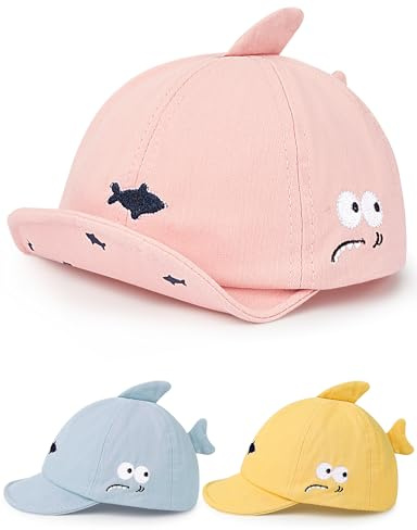 Becellen Cappello da Baseball in Cotone per Neonato, Carino Cappello da Sole Estate Regolabile per Bambina e Bambino 3 a 12 Mesi