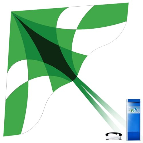 Simxkai Kite for Kids Adults, Easy to Fly, Best Delta Kite for Beginners Toddler (Green)