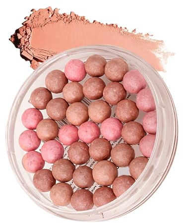Fard ole perle - blush in polvere per guance, alti forniture per la bellezza del viso costruibili a pigmenti | Makeup radiante leggero radiante compatto per le donne ragazze adulti amici amici quotidi