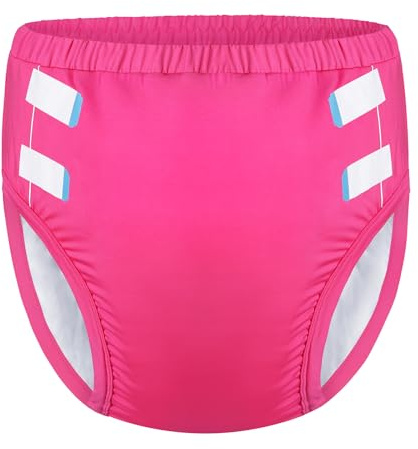 LittleForBig mjuka sidenunderkläder bekväma tvättbara återanvändbara Primary Comfort Cloth träningsbyxor för vuxna Magenta L