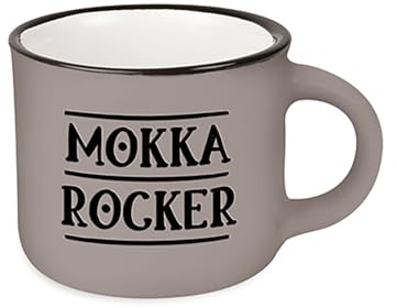 Grafik-Werkstatt Espressotasse vintage| Mini Keramik Becher zum verschenken | 95 ml | Mokka Rocker