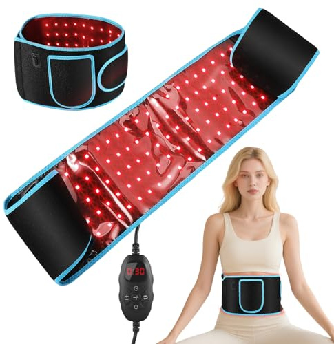 Red Infrared Light Belt with Independent Band Control,Wrap Belt with 660nm Red Light & 850nm Near-Infrared Light,Infrared Device with Timer & 3 Modes for Wrist,Shoulder,Knee,Back