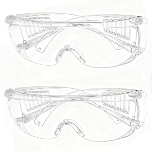 nafengldf Safety Goggles Over-Glasses Protective Eyewear, Anti Fog & Scratch Resistant Lens with UV400 Protection for Construction, Laboratory, DIY