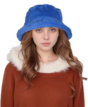 Manfnee Leopard Eimer Hut PU Leder Eimer Hüte Sonnenhut Reversible Packable Fishing Cap für Frauen Männer