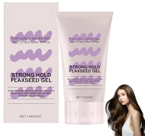 Anti-Frizz Creme mit Leinsamen-Gel – Für definierte Locken & lang anhaltenden Halt – Ohne Ausflocken – 24h Glanz