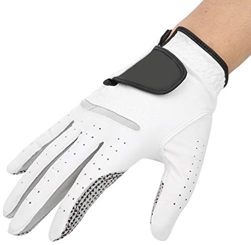 VGEBY Guanti da da Uomo per Mano Destra, Guanti in Pelle Traspiranti con Granuli Antiscivolo e Design con Gancio, per Presa Stabile e Swing Confortevole (26)