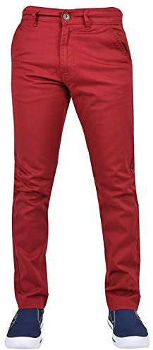 Enzo - Jeans - Slim - Homme Blanc * Taille Unique - Rouge - 34 W/32 L