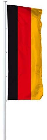 Vispronet® Nationalfahne 150x400 cm ✓ in Deutschland produziert ✓ versch. Materialien ✓ Hochformat (Multiflag®, Deutschland)