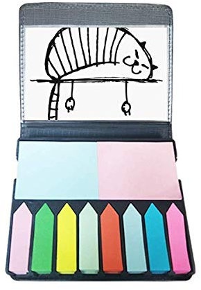 Lazy Stripe Cat Liegende Leine selbstklebende Notizzettel Farbe Page Marker Box