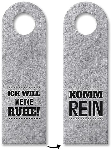 trendaffe - Ich Will Meine Ruhe oder Komm rein Türhänger in Grau Zimmertüre Hinweis Wohnung