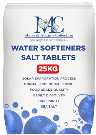 25 Kg Salt Tablets | Water Softener | Food Grade | Compatible to All Water Softner Machines 100% Genuine British water softener salt tablets 25kg, Salt Tablet 1 pack