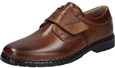 Josef Seibel Homme Chaussures Basses avec Velcro Alastair 16, Monsieur Chaussures Basses,Largeur K (Extra-Large),Semelle intérieure Amovible,Marron (Cognac),50 EU / 15 UK