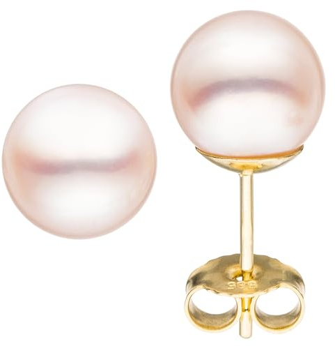 Jobo Damen-Ohrstecker aus 14 Karat 585 Gold mit Akoya Perlen