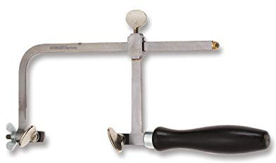 SELVA Sägebogen mit Spannschraube, Bügelweite verstellbar bis 150 mm, Handgriff aus Holz