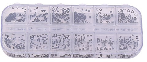 Rubber O Ring Set, 1.4-2.8 Mm 12 Size Rubber Rings Watches Gaskets Tiny Crown-O-Ring Box Set for Waterproof Seal
