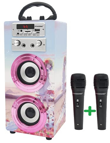 DYNASONIC Microfono Karaoke, Regalo per Bambini, Giocattolo per Bambini e Ragazzi, Regali Bambini, Giocattoli per Bambino e Bambina con Microfono Modello (025-17)