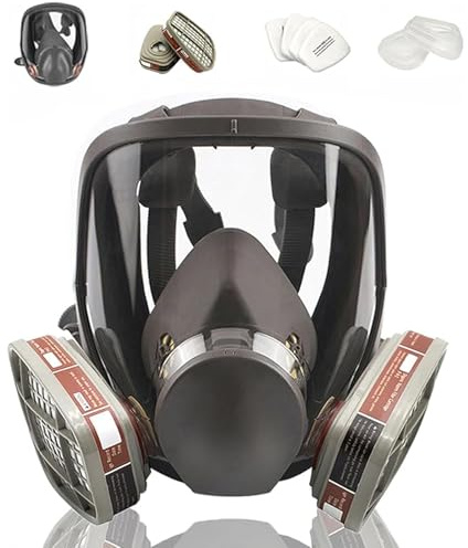 Aoner Reusable Full Facepiece, Full Face Cover Protection from Dust and Organic Vapors, Perfect for Paint, Sanding, Polishing, Spraying and Other Work