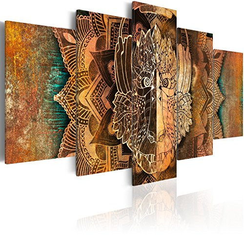 B&D XXL - Akustikbild 225x112 cm Bilder mit Akustikschaumstoff Hochleistungsschallabsorber Schallschutz Leinwandbild XXL 5 tlg Wandbild n-A-0051-b-n