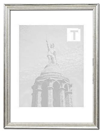 Barock-Bilderrahmen Skyra Silber 21 × 29,7 cm A4 Echtglas Antireflex 2mm filigran Metall