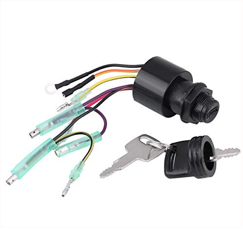 Interruttore di Accensione 12V, Interruttore di Accensione per Avviamento Motore Universale Comandi Dell'interruttore di Accensione per Avviamento con 2 Chiavi per Fuoribordo,