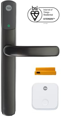 Yale Conexis L2 Smart Door Lock [NO Subscription Required] Remote Access from Anywhere, Anytime, No Key Needed, Works with Alexa, Google Assistant and Philips Hue - Black