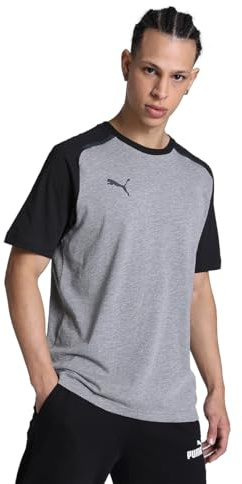 PUMA Teamcup Maglietta Casual da Uomo, Grigio mélange, Taglia S UK
