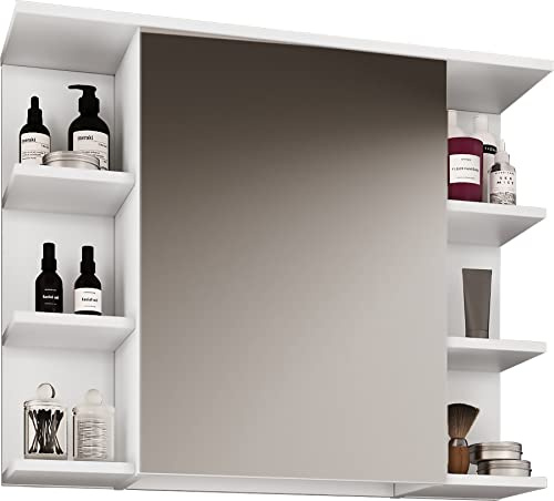 VCM Badschrank zeitlos | Maße ca. H. 64 x B. 80 cm T. 21 cm | ausreichend Stauraum | Spiegelschrank - Zalo