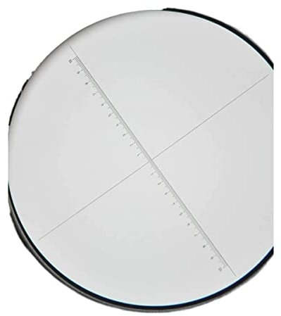 JUIYU Mikroskop-Zubehör-Kit 23mm groß Fov Ultra Wide Winkel High Eye Point Stereo-Mikroskop Okular-Halterung 30mm Skala-Kreuz 10x Okular 1pc Mikroskopische Objektträger (Color : Scale)