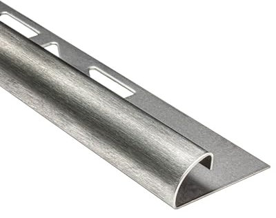 40x Viertelkreis Profil Edelstahlschiene Fliesenprofil Fliesenschiene Edelstahl V2A L250cm 10mm gebürstet