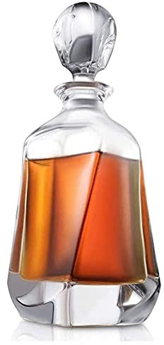décanteur Carafe à whisky Carafe à vin Carafe en verre à whisky, 700Ml Carafe en cristal Verres à whisky