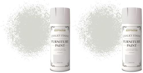 Rust-Oleum 400ml Chalky Finish Furniture Spray Paint - Winter Grey (Pack of 2)