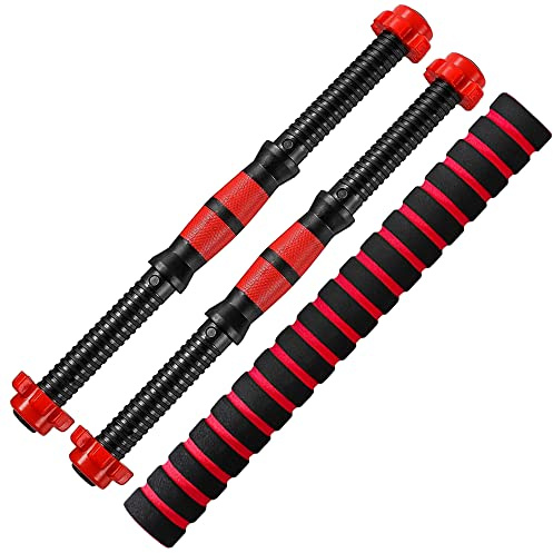 HUIOP Manubri con manubri filettati Barre di prolunga Set di Barre con manubri Regolabili per Sollevamento Pesi Esercizio Fitness da Palestra Domestica,Set di bilancieri con manubri