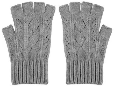 RTRTGS Fingerlose Handschuhe, Handschuhe ohne Finger Winter Warme Strickhandschuhe Arbeiten Camping Wandern Laufen Radfahren Fahren für Herren und Damen