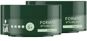Schwarzkopf TAFTPaste Forming (2x 75ml), Haarstyling-Paste für unvollendete Looks, schonend für Haar und Kopfhaut, vegane Styling-Paste