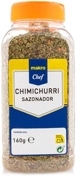 Tienda Sazonadores: Chimichurri, Pinchitos, Barbacoa, Paella, Pescado, Pollo y Pollo Frito. Varios pesos para cocina profesional y hogar. Sazonadores sin gluten. (1 Botes, CHIMICHURRI)