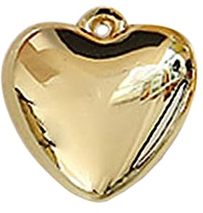 [Aurgiarme] Colgante de corazón 3D sólido con forma de bola de amor, pendientes, collares, suministros para hacer joyas