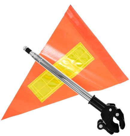 LALADEFIEE Golf Cart Reflective Telescopic Safety Flag 1.2m Orange Visibility Enhancer for Wheelchairs and Off-road Vehicles Outdoor Safety Accessory