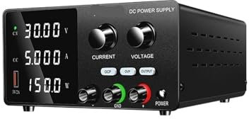 CIJIAOPOYU OCP OVP DC Lab Bench Power Supply Adjustable 30v 10a Unit 300W 500W Power Charger Output Encoder Controller 120v 60v(110V,30V5A OCP OVP)
