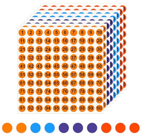 25pcs Zahlen Aufkleber,Klebezahlen,Aufkleber Zahlen,Number Stickers,Zahlen Sticker,Selbstklebende Zahlen,Zahlenaufkleber,Nummern Aufkleber,Klebezahlen Wetterfest,Runder Aufklebe 1-100,Mutilcolor