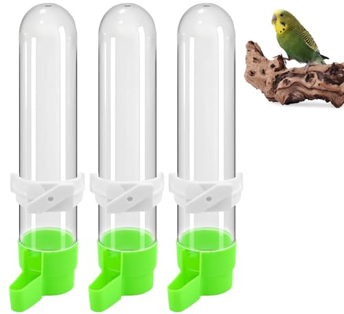 3Pcs Bird Feeder Drinker per Gabbia, Automatica Abbeveratoio per Uccelli Beverino, Abbeveratoi per Uccelli da Appendere, Dispenser D'acqua per Gabbie per Uccelli, per Pappagalli, Pappagallini