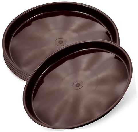 WEKADRIN Plateaux pour Pots De Fleurs Ronds en Plastique Lot De 5 Soucoupes 11.4 Pouces Bord Surélevé pour Plantes en Pot D'intérieur Et Extérieur